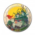 Retro Singing Frog Metal Thermometer  14 x 14 Inches