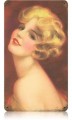 Vintage-Retro Deco Blond Metal-Tin Sign