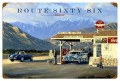 Vintage Route 66 24 x 16 Inches Metal Sign