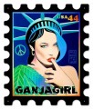 Vintage-Retro Ganga Girl Postage Stamp Stamp Metal-Tin Sign