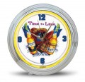 Retro Time to Lime Neon Clock