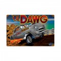 Vintage Ol Dawg Tin Sign  18 x 12 Inches