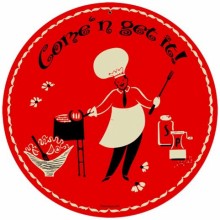 Vintage-Retro Cookout Round Metal-Tin Sign
