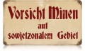 Vintage-Retro Vorsicht Minen Metal-Tin Sign