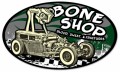 Vintage-Retro Bone Shop Oval Metal-Tin Sign