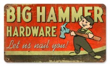 Vintage-Retro Big Hammer Hardware Metal-Tin Sign