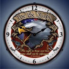 Vintage-Retro  We the People Lighted Wall Clock