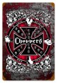 Vintage-Retro Rebel Skull Metal-Tin Sign