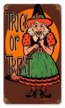 Vintage-Retro Halloween Witch Metal-Tin Sign