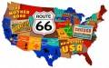 Vintage-Retro Route 66 USA Metal-Tin Sign