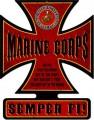 Vintage-Retro Semper Fi Iron Cross Metal-Tin Sign