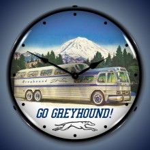 Vintage-Retro  Greyhound Bus Lighted Wall Clock