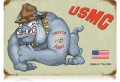 Vintage-Retro USMC Bulldog Metal-Tin Sign