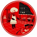 Vintage-Retro Cookout 1 Round Metal-Tin Sign