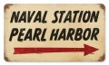 Vintage-Retro Pearl Harbor Naval Metal-Tin Sign