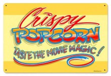 Vintage-Retro Popcorn Crispy Metal-Tin Sign