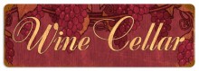 Vintage-Retro Wine Cellar Metal-Tin Sign 24 x 8 Inches