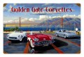 Retro Golden Gate Corvettes 18 x 12 Inches Tin Sign
