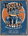 Vintage Tool'in Hand Garage Metal Sign