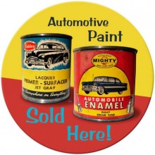 Vintage-Retro Auto Paint Round Metal-Tin Sign