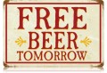 Vintage-Retro Free Beer Metal-Tin Sign