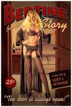 Vintage-Retro Bedtime Stories Metal-Tin Sign LARGE