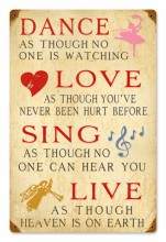 Vintage-Retro Dance Love Metal-Tin Sign LARGE
