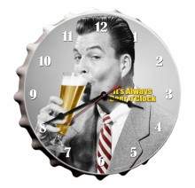 Vintage-Retro Beer O'Clock Wall Clock