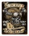 Vintage-Retro No Sacrifice Too Great Metal-Tin Sign