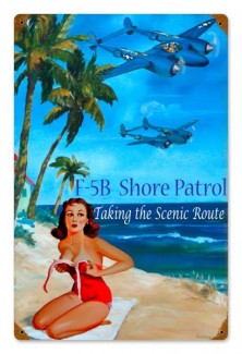 Vintage-Retro Shore Patrol Metal-Tin Sign