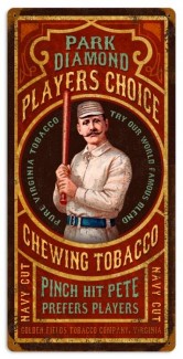 Vintage-Retro Park Diamond Tobacco Metal-Tin Sign