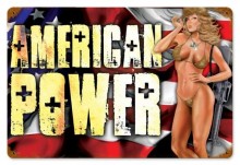 Vintage-Retro American Power Pinup Metal-Tin Sign