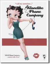 Retro Betty Boop - Klondike Phone Company Tin Sign