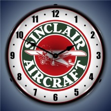 Vintage-Retro  Sinclair Aircraft Lighted Wall Clock