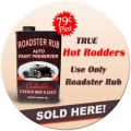 Vintage-Retro Roadster Rub Round Metal-Tin Sign