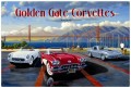 Retro Golden Gate Corvettes 36 x 24 Inches Tin Sign