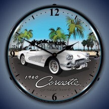 Vintage-Retro  1960 Corvette Lighted Wall Clock