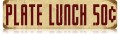 Vintage-Retro Plate Lunch Metal-Tin Sign