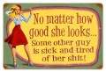 Vintage-Retro Sick of Her Metal-Tin Sign