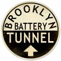 Vintage-Retro Brooklyn Tunnel LARGE Round Metal-Tin Sign