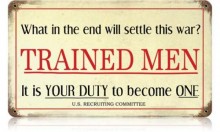 Vintage-Retro Trained Men Metal-Tin Sign