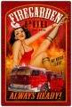 Vintage-Retro Fire Garden Metal-Tin Sign LARGE