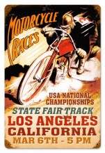 Vintage-Retro LA Motorcycles Metal-Tin Sign