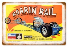 Vintage-Retro Roarin Rail Metal-Tin Sign