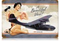 Vintage-Retro PBY Beautiful Metal-Tin Sign
