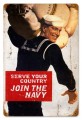 Vintage-Retro Serve Your Country Metal-Tin Sign