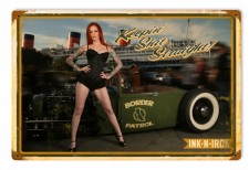 Vintage-Retro Keepin Shit Straight Metal-Tin Sign