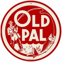 Vintage-Retro Old Pal Round Metal-Tin Sign