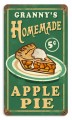 Vintage-Retro Granny's Apple Pie Metal-Tin Sign