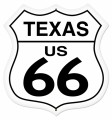 Vintage-Retro Texas Route 66 Shield Metal-Tin Sign